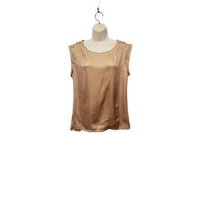 The Limited Tan  Short Sleeve Scoop Neck Top Blouse Size Large
